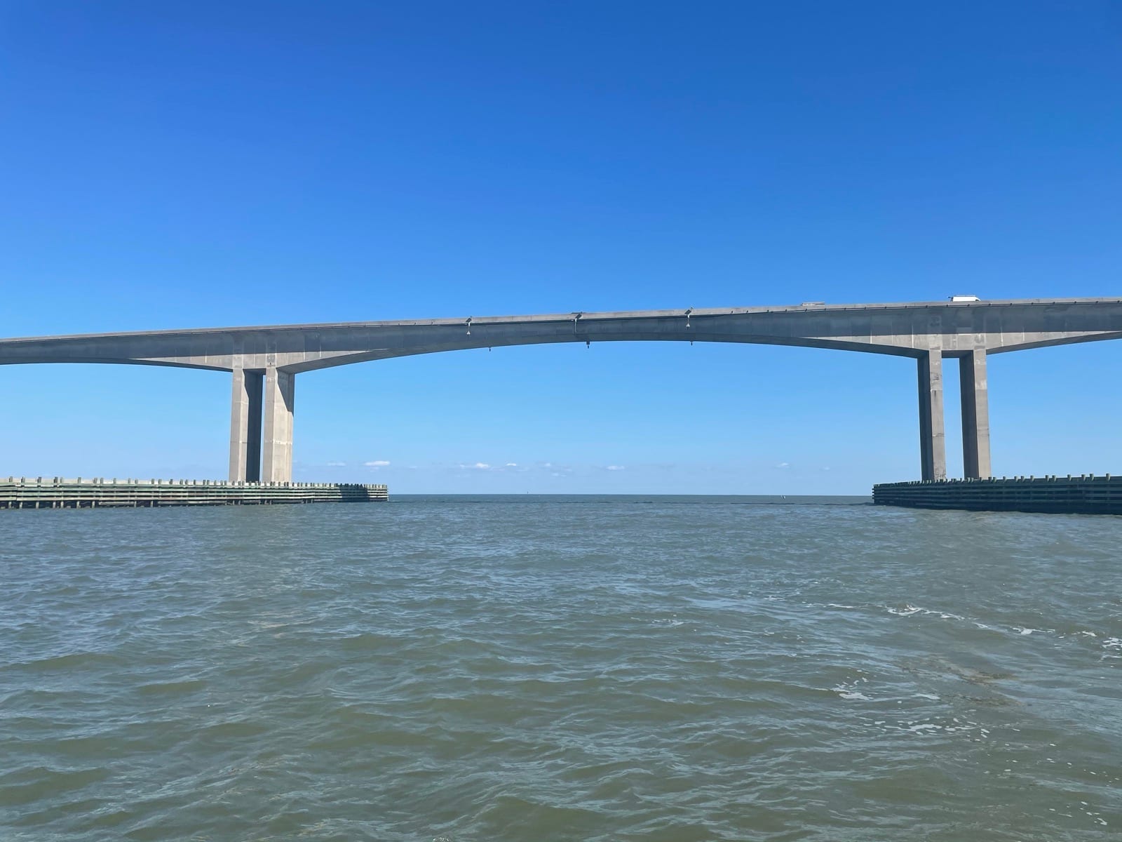 Dauphin Island Bridge main navigation span over open water