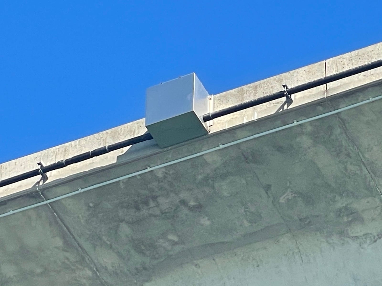 Marine-grade network enclosure mounted to the bridge