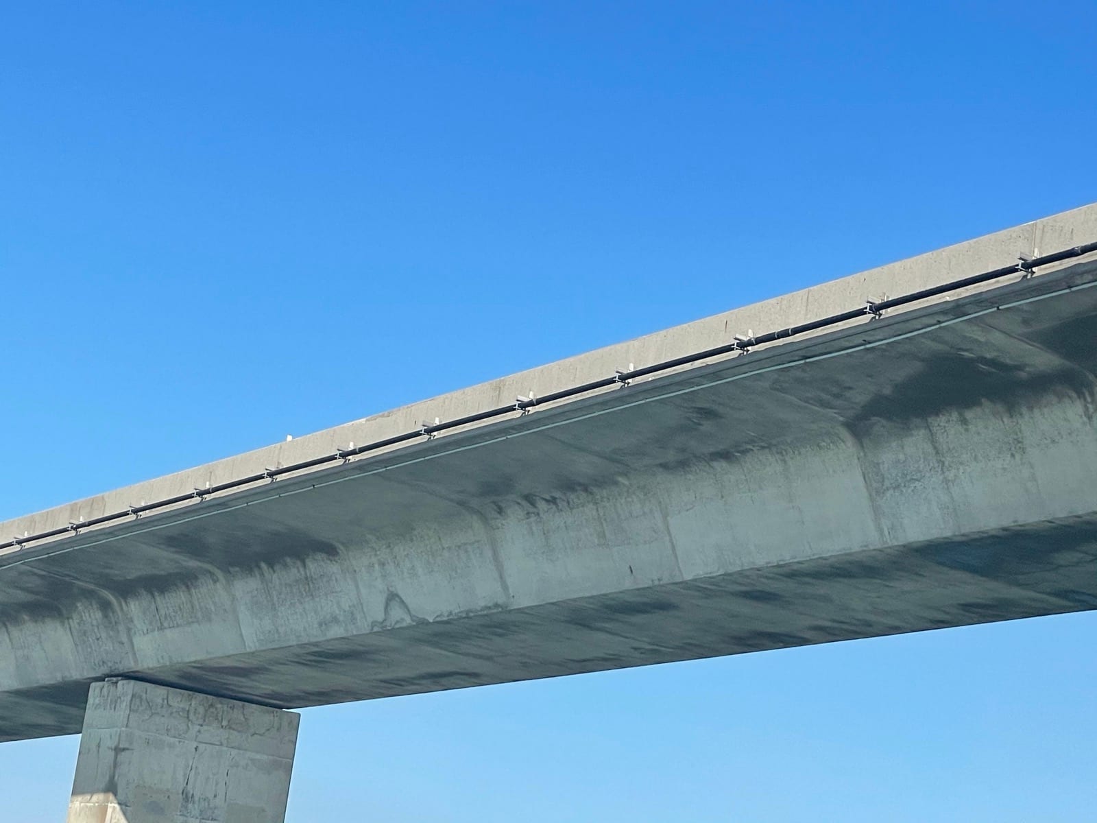 Continuous conduit run across the Dauphin Island Bridge