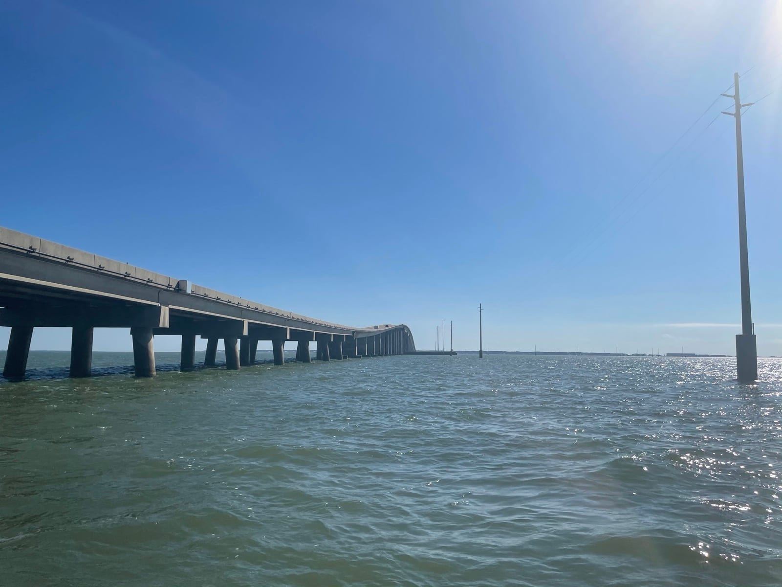Wide view of the Dauphin Island Bridge network corridor